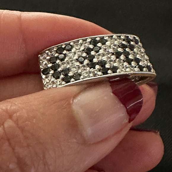 Dual sided cz paved stones mixed color rectangular pendant - Picture 16 of 16